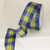 Blue and Yellow Plaid Wired Craft Ribbon 2.5" x 20 Yards - IMAGE 2