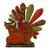 13" LED Lighted Turkey with Pumpkin Fall Harvest Decoration - IMAGE 1