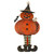 28" Happy Jack O' Lantern in Witch Hat Figure Halloween Decoration - IMAGE 1