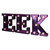 LED Lighted EEK Halloween Marquee Sign - 6.5" Purple Warm White Lights - IMAGE 4