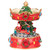 Santa on Train Musical Christmas Carousel - 6" - Red and Gold - IMAGE 2