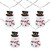 10ct Snowmen with Top Hats LED Christmas Lights - 4.5 ft Clear Wire - IMAGE 1
