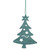 4.75" Teal Green Wooden Cut Out Christmas Tree Ornament - IMAGE 1