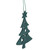 4.75" Teal Green Wooden Cut Out Christmas Tree Ornament - IMAGE 2