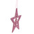 4" Pink Wooden Cut Out Star Christmas Ornament - IMAGE 2