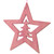 Cut Out Pine Tree in Wooden Star Christmas Ornament - 4"  - Pink - IMAGE 5