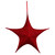 25.5" Red Tinsel Foldable Christmas Star Outdoor Decoration - IMAGE 1
