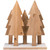 Glitter and Metal Wooden Pine Tree Silhouettes Christmas Decoration - 14.5" - Multicolor