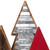 15" Glitter and Metal Wooden Pine Tree Silhouettes Christmas Decoration - Multicolor