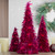 24" Plum Feather Table Top Christmas Tree with Glitter - IMAGE 2