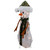 24" Lighted White and Green Chenille Snowman Outdoor Christmas Decoration - IMAGE 3