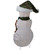 24" Lighted White and Green Chenille Snowman Outdoor Christmas Decoration - IMAGE 5