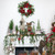 Christmas Trees on a Wooden Base Decoration - 9" - Brown and Green - IMAGE 3