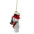 5.5" White and Red Glass Snowman Christmas Ornament - IMAGE 3