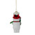 5.5" White and Red Glass Snowman Christmas Ornament - IMAGE 4