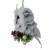 6" White Owl with Pinecones and Berries Christmas Ornament - IMAGE 4