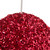 Glitter Christmas Ball Ornament - 6" - Red - IMAGE 2