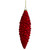 7.25" Red Pine Cone Glass Christmas Ornament - IMAGE 1