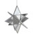 6" Silver Three Dimensional Star Christmas Ornament - IMAGE 1