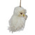 6" White and Brown Faux Fur Owl Christmas Ornament - IMAGE 4