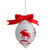 5" Red and White Moose Christmas Teardrop Ornament - IMAGE 1
