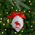 5" Red and White Moose Christmas Teardrop Ornament - IMAGE 1