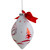 5" Red and White Moose Christmas Teardrop Ornament - IMAGE 2