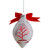5" Red and White Moose Christmas Teardrop Ornament - IMAGE 3