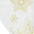 48" White with Gold Embroidered Snowflakes Christmas Tree Skirt - IMAGE 5