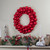 3-Finish Shatterproof Ball Christmas Wreath - 24" - Red - Unlit - IMAGE 2