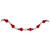 6' Shatterproof Ball 3-Finish Red and White Christmas Garland - IMAGE 1