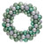 Silver and Seafoam Green 3-Finish Shatterproof Ball Christmas Wreath - 24-Inch, Unlit - IMAGE 1