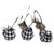 Set of 3 Black and White Plaid Clip-On Canary Christmas Ornaments 9.75" - IMAGE 2