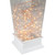 12" Battery Operated White Tapered Lantern with Rice Lights Tabletop Decoration - IMAGE 3