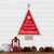 16” Red and White Merry Little Christmas Tree Wooden Hanging Wall Sign - IMAGE 2