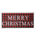 24” Red and Black Buffalo Plaid Merry Christmas Wooden Hanging Wall Sign - IMAGE 1