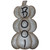Boo! Stacked Pumpkins Metal Halloween Porch Sign - 28" - Silver - IMAGE 2