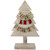 Wooden Tree "Merry and Bright" Christmas Decoration - 23" - Gold and Red - IMAGE 2