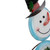 Metal Snowman with Wreath Christmas Decoration - 36" - White and Blue - IMAGE 3