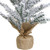 Flocked Mini Pine Slim Artificial Christmas Tree with Jute Base - Unlit - 12" - IMAGE 2
