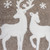 20" Brown and White Plush High Pile Fleece Throw Pillow with Reindeer - IMAGE 4