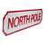 28" Red and White North Pole Christmas Wall Sign - IMAGE 3