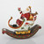 13" Red and White Rocking Sleigh with Santa Claus Christmas Tabletop Decor - IMAGE 1