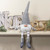 Striped Sitting Gnome Christmas Figure - 22" - Gray, White and Black - IMAGE 2