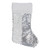 19" White and Silver Sequin Christmas Stocking With White Faux Fur Cuff - IMAGE 3