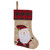 19" Burlap Plaid Whimsical Santa Waiving Christmas Stocking - IMAGE 1