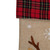 19" Burlap Plaid Whimsical Reindeer Waiving Christmas Stocking - IMAGE 4