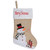 19" Beige and Red Burlap "Merry Christmas" Snowman Christmas Stocking - IMAGE 1
