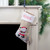 19" Beige and Red Burlap "Ho Ho Ho" Santa Claus Christmas Stocking - IMAGE 2