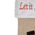 19" Beige and Red Burlap "Let It Snow" Snowman Christmas Stocking - IMAGE 4